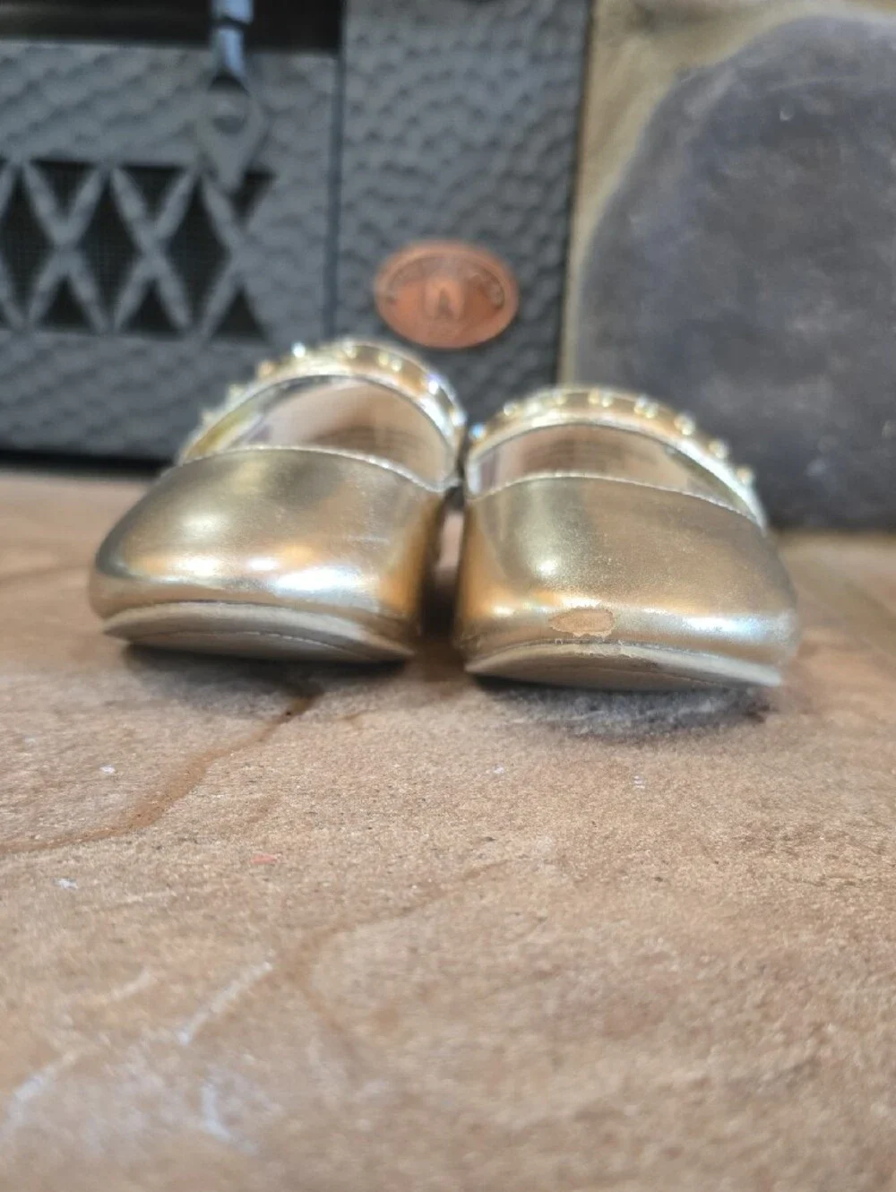 Childrens Place Gold Flats Toddler Size 9